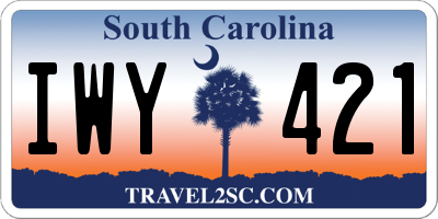 SC license plate IWY421