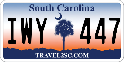 SC license plate IWY447