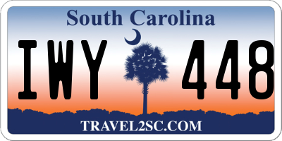 SC license plate IWY448