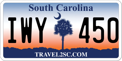 SC license plate IWY450