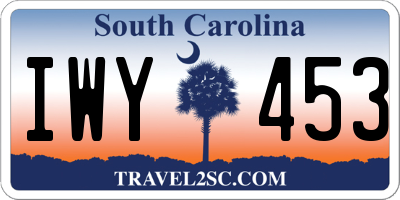 SC license plate IWY453
