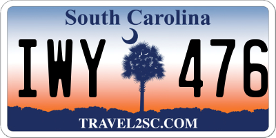 SC license plate IWY476