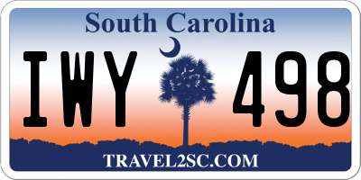 SC license plate IWY498