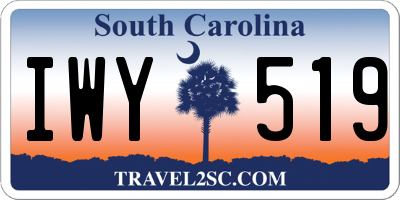 SC license plate IWY519
