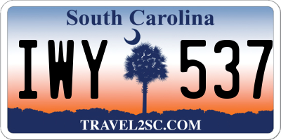 SC license plate IWY537