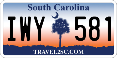 SC license plate IWY581