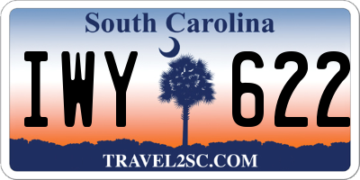 SC license plate IWY622