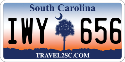 SC license plate IWY656