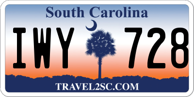 SC license plate IWY728