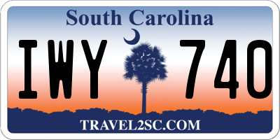 SC license plate IWY740