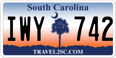 SC license plate IWY742