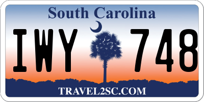 SC license plate IWY748