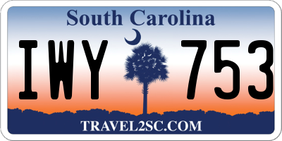 SC license plate IWY753