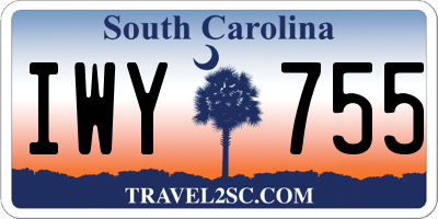 SC license plate IWY755