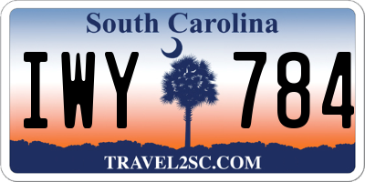 SC license plate IWY784