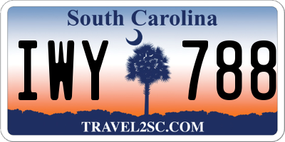 SC license plate IWY788