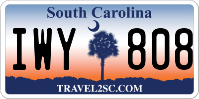 SC license plate IWY808
