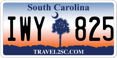 SC license plate IWY825