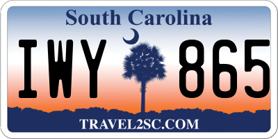 SC license plate IWY865
