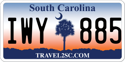 SC license plate IWY885