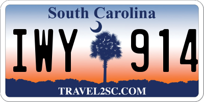 SC license plate IWY914