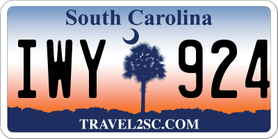 SC license plate IWY924