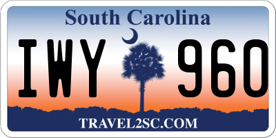 SC license plate IWY960