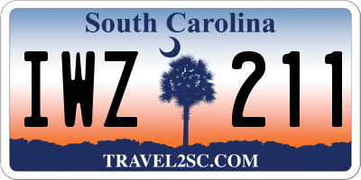 SC license plate IWZ211