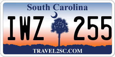 SC license plate IWZ255
