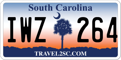 SC license plate IWZ264