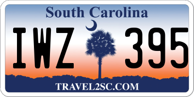 SC license plate IWZ395