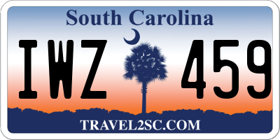 SC license plate IWZ459