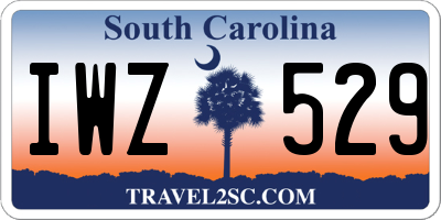 SC license plate IWZ529