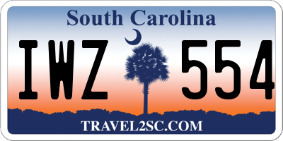 SC license plate IWZ554