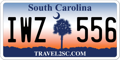 SC license plate IWZ556