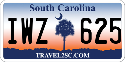 SC license plate IWZ625