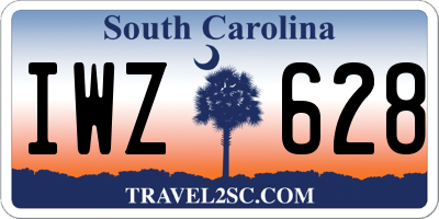 SC license plate IWZ628