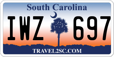 SC license plate IWZ697