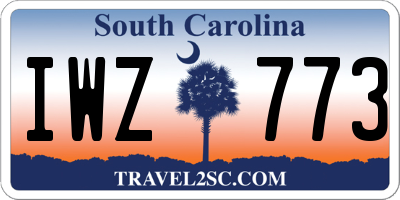 SC license plate IWZ773