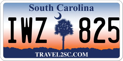 SC license plate IWZ825
