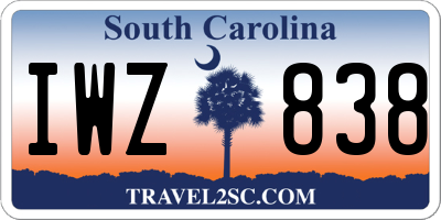 SC license plate IWZ838
