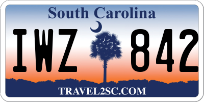 SC license plate IWZ842
