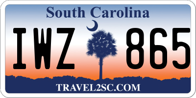 SC license plate IWZ865