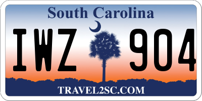 SC license plate IWZ904