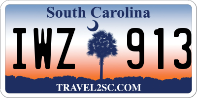 SC license plate IWZ913