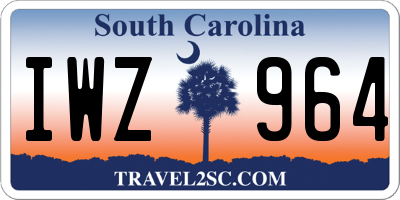 SC license plate IWZ964