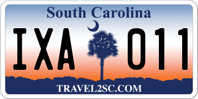 SC license plate IXA011