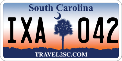 SC license plate IXA042