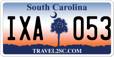 SC license plate IXA053