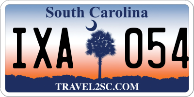 SC license plate IXA054